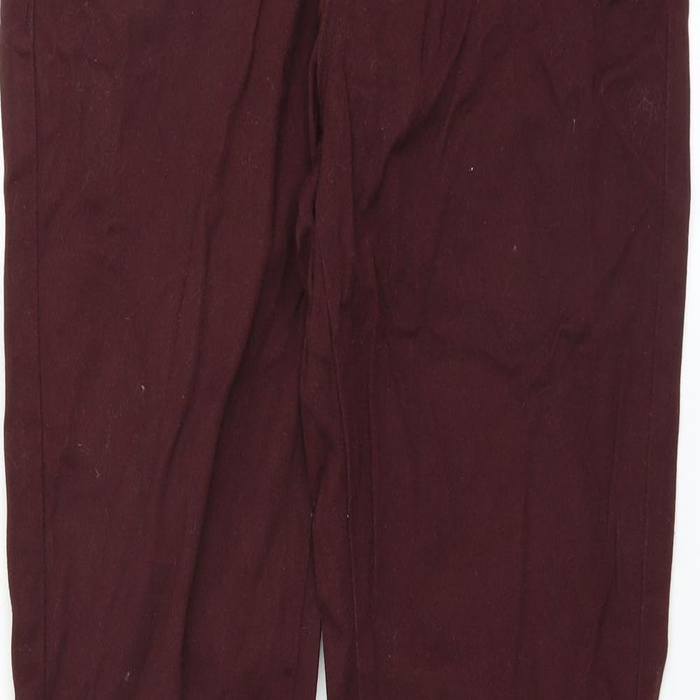 Primark Womens Red   Skinny Jeans Size 10 L32 in - burgundy zip detail