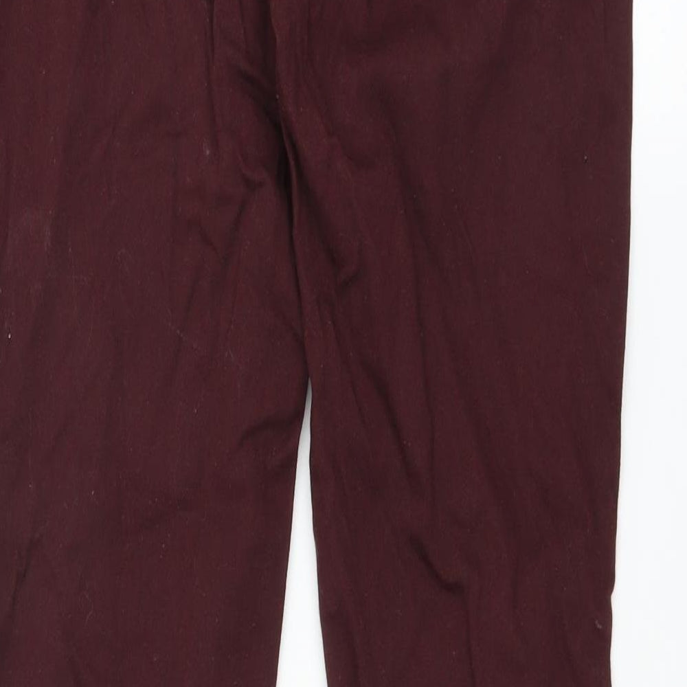 Primark Womens Red   Skinny Jeans Size 10 L32 in - burgundy zip detail