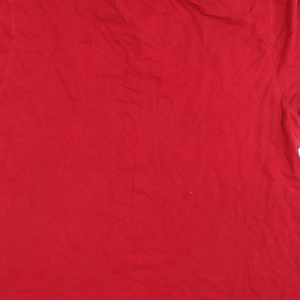 Cotton Traders Mens Red    Polo Size L