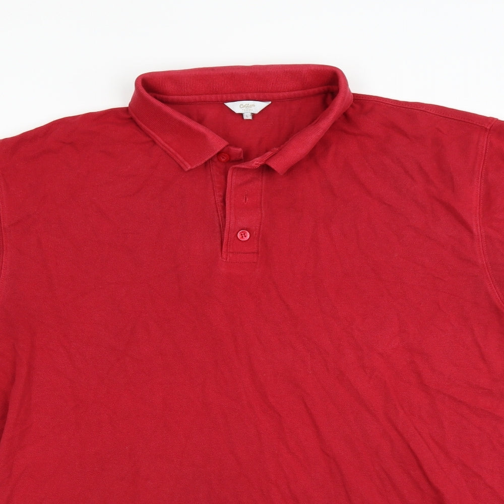 Cotton Traders Mens Red    Polo Size L
