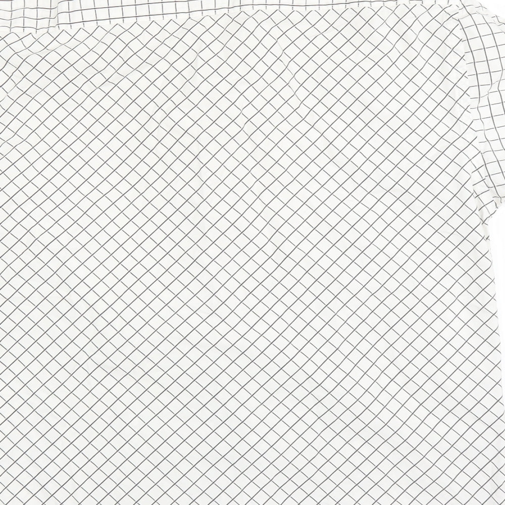 NEXT Mens White Argyle/Diamond   Button-Up Size M