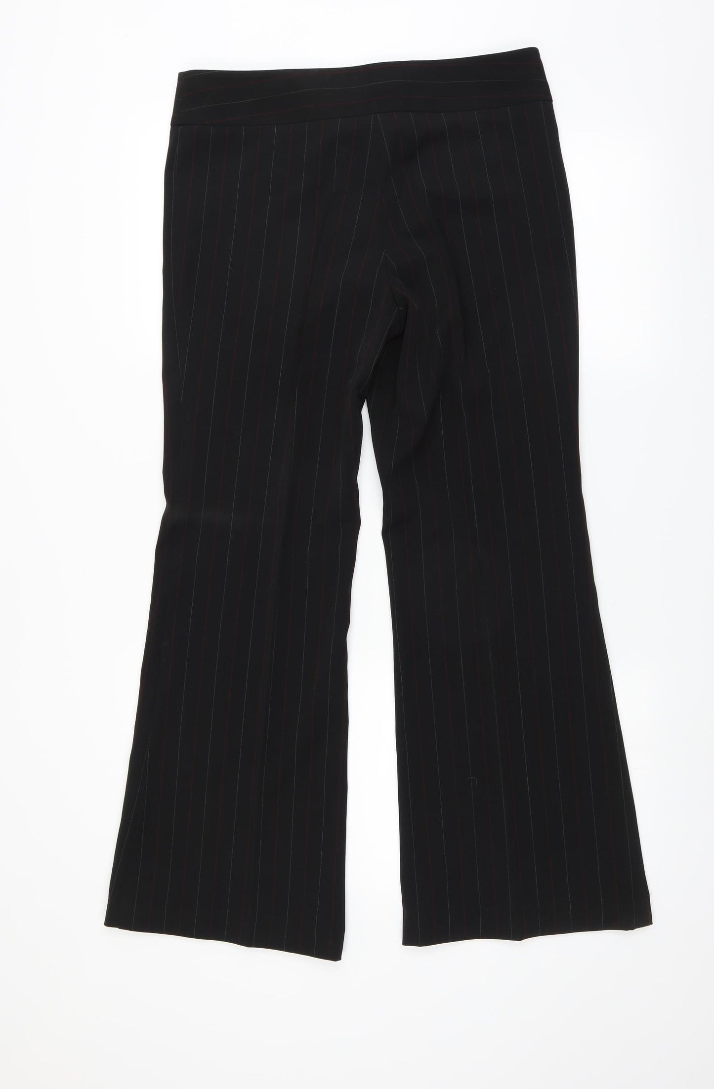 Liquid Womens Black Striped  Trousers  Size 34 in L29 in - Bootcut