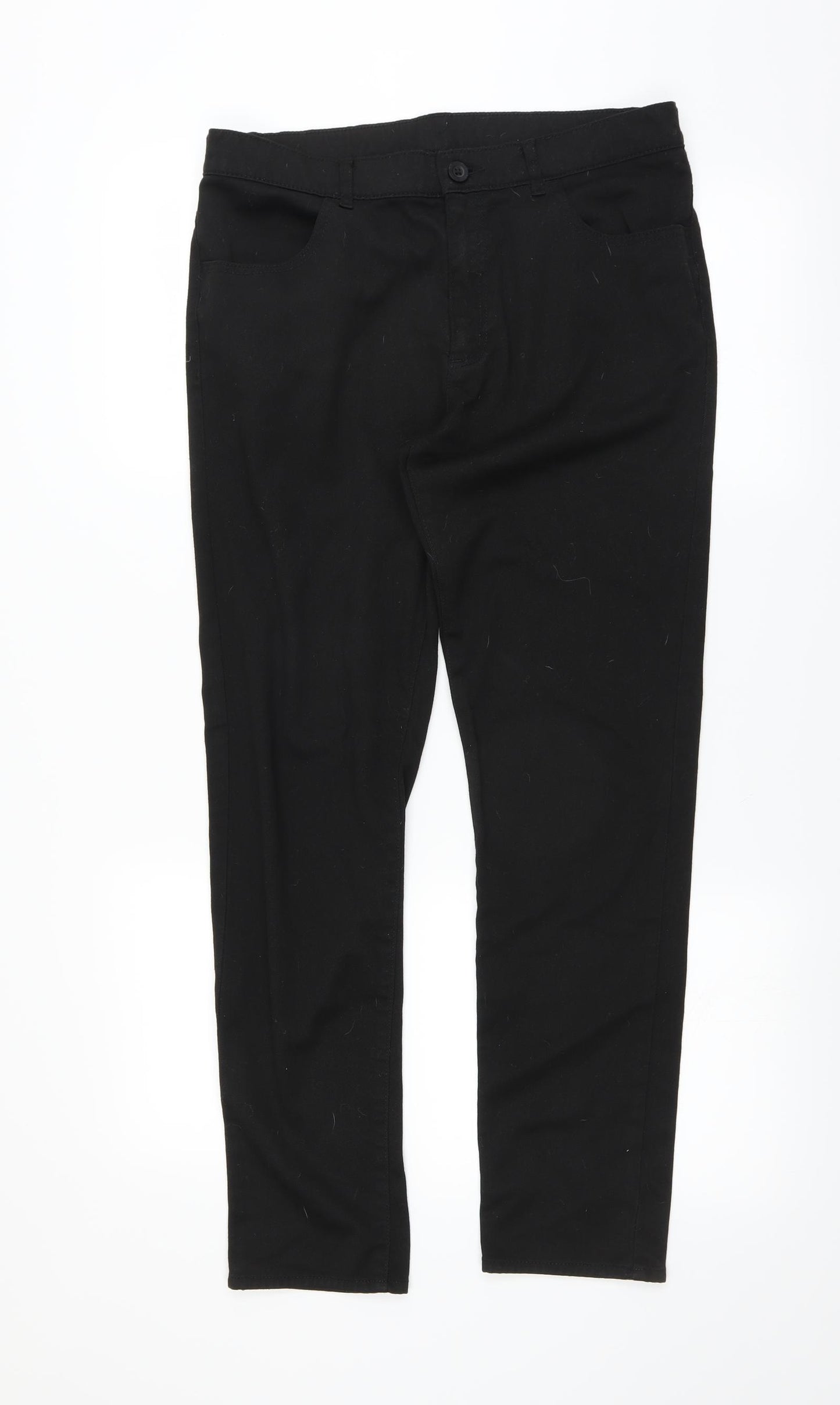 George Boys Black   Straight Jeans Size 16 Years - 16-17 YEARS