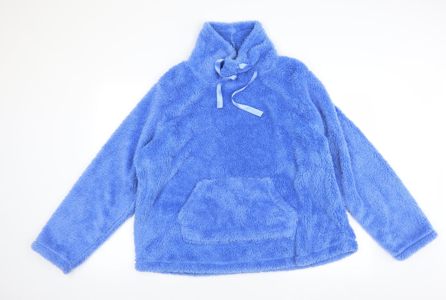 George Womens Blue Solid  Top Pyjama Top Size 20  - FLUFFY