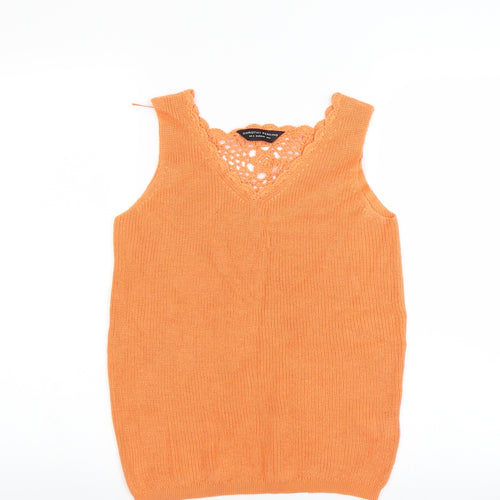 Dorothy Perkins Womens Orange   Vest Jumper Size 8