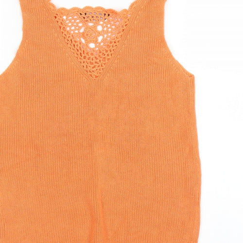 Dorothy Perkins Womens Orange   Vest Jumper Size 8