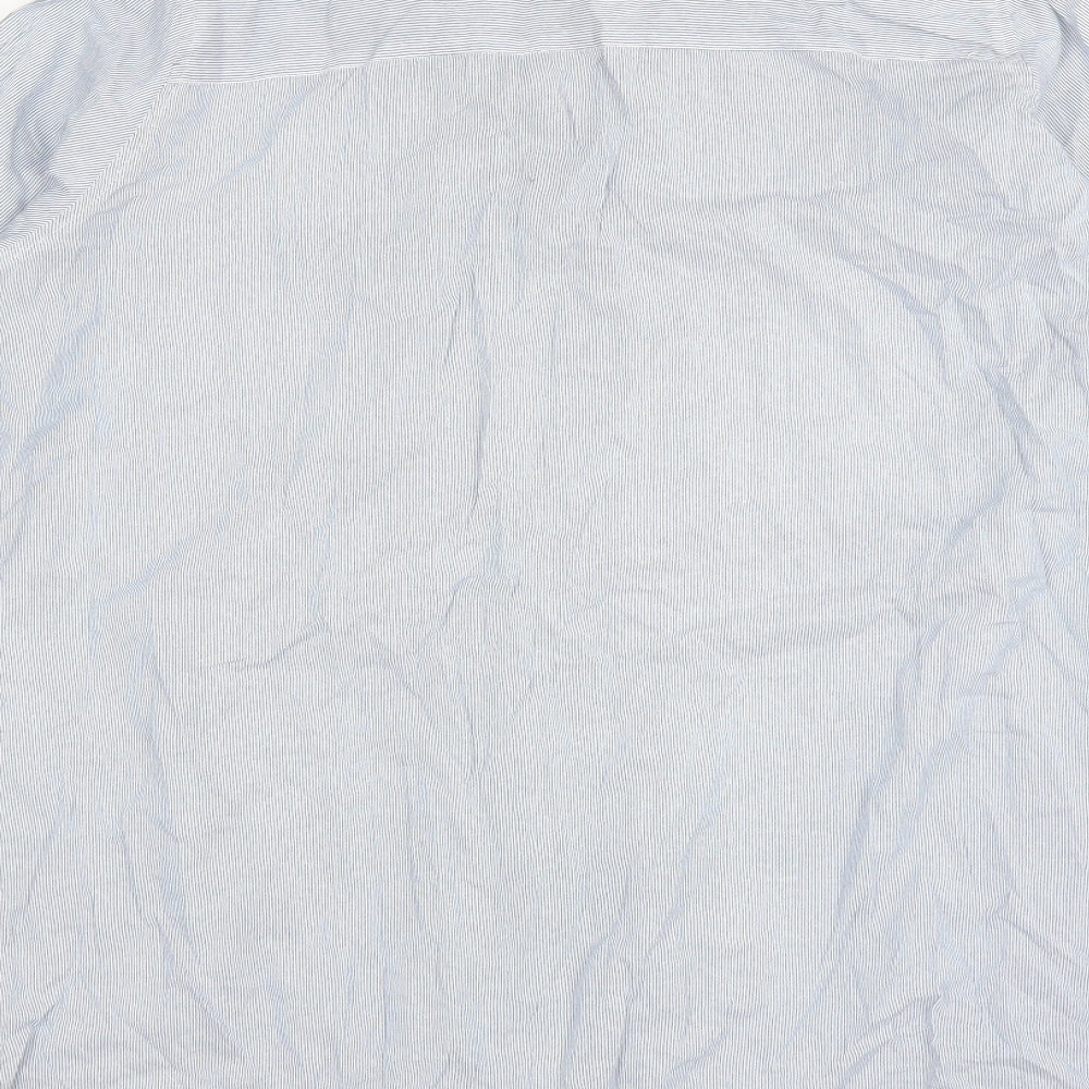 evie Womens Blue Striped  Basic Blouse Size 20