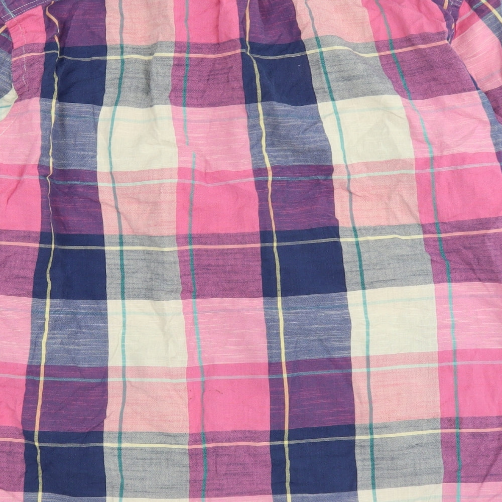 H&M Mens Pink Check   Button-Up Size L