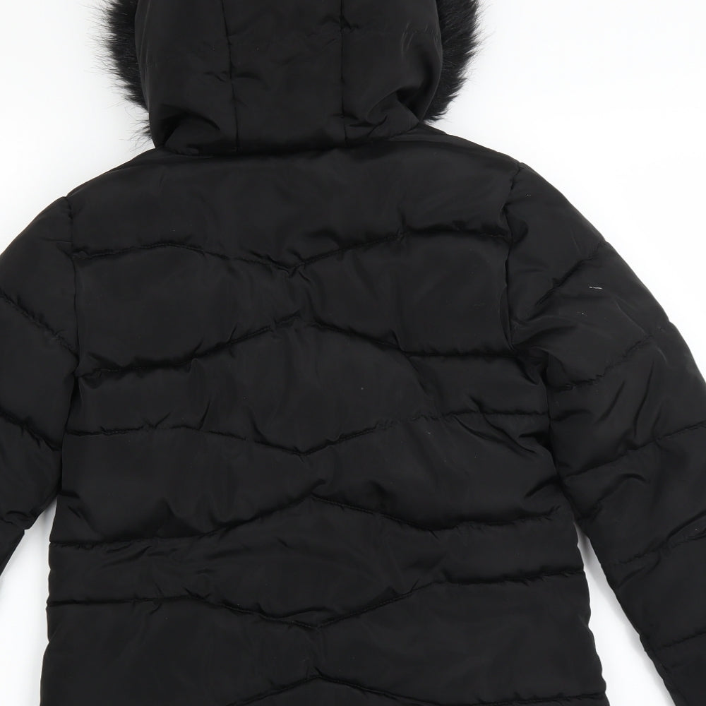 Primark Girls Black   Puffer Jacket Coat Size 8-9 Years
