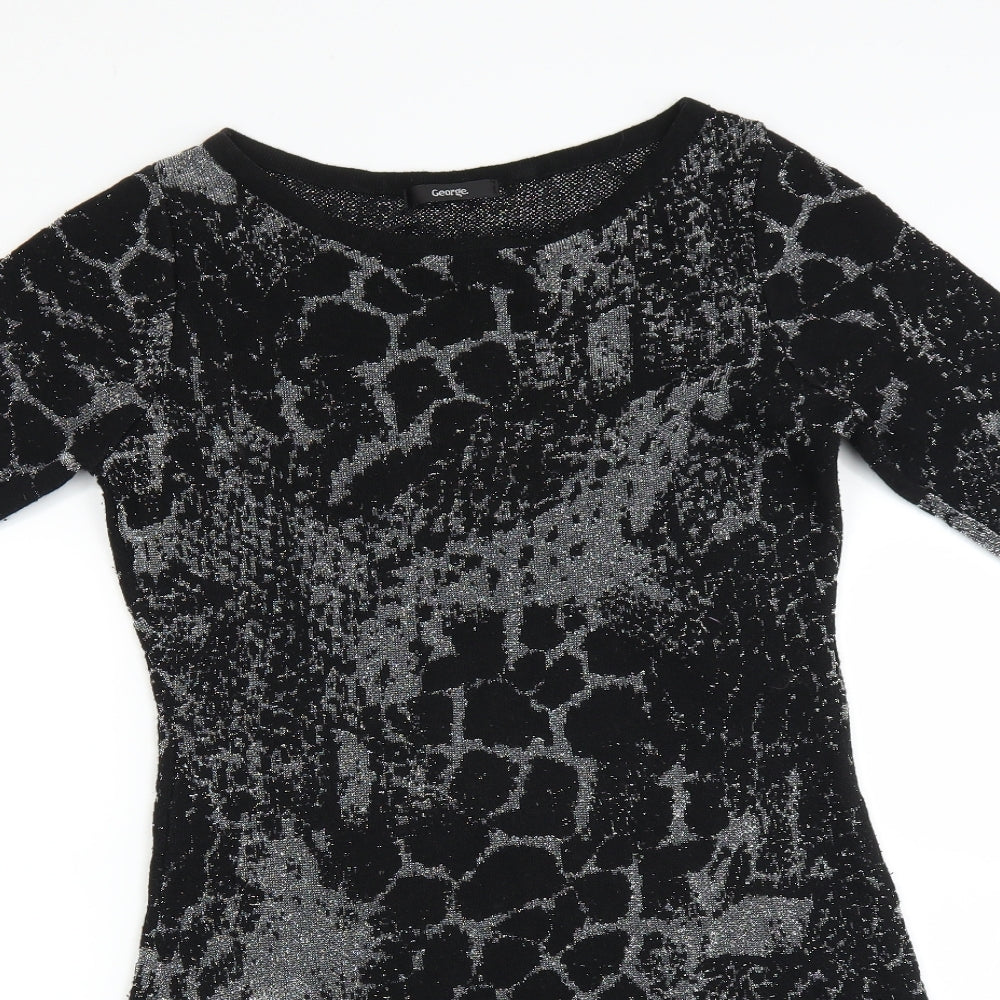 George Womens Black   Jumper Dress  Size 8