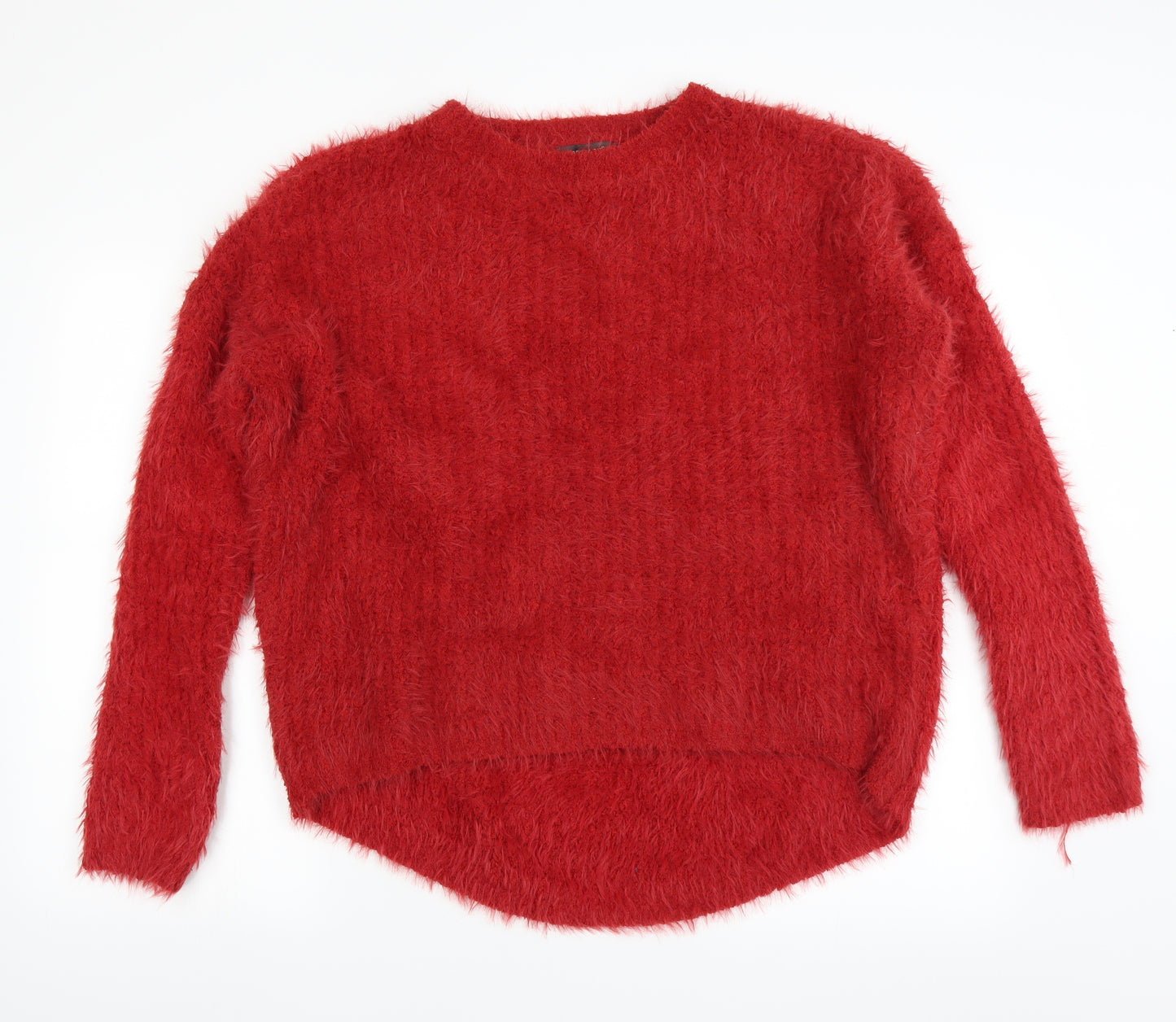 Primark Womens Red   Pullover Jumper Size 12  - FLUFFY