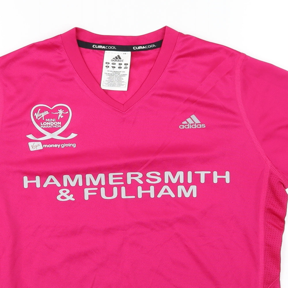 adidas Womens Pink   Basic T-Shirt Size 12  - London Marathon