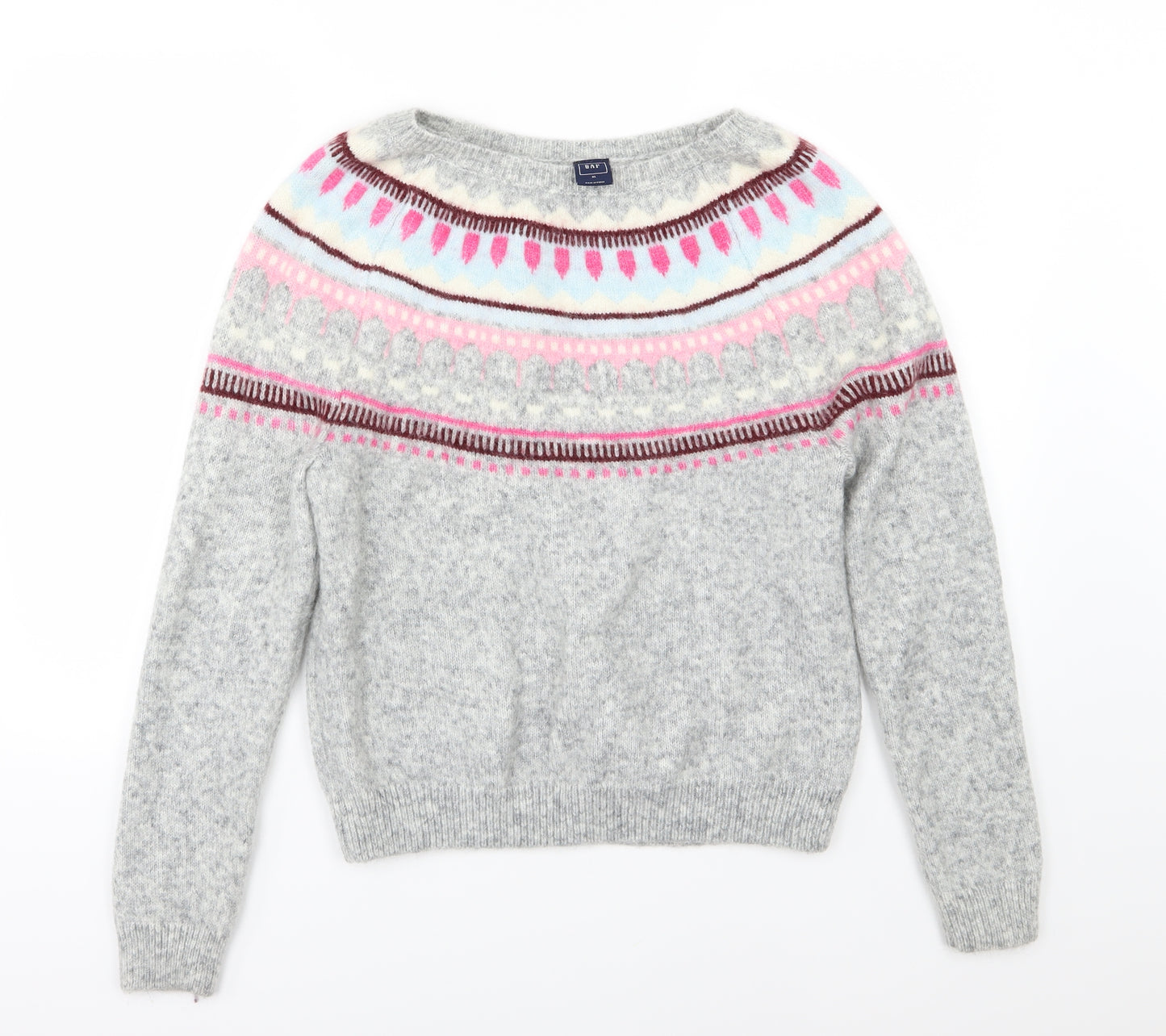 Gap Womens Grey Striped Knit Pullover Jumper Size XL