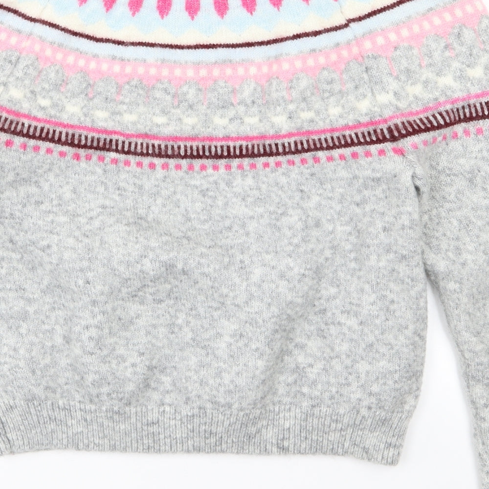 Gap Womens Grey Striped Knit Pullover Jumper Size XL