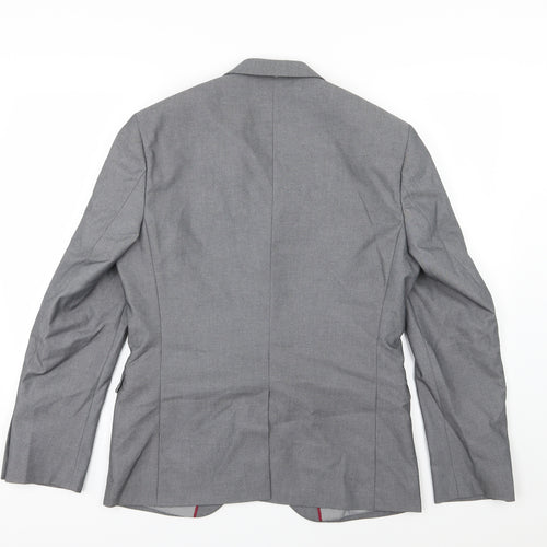 George Mens Grey  Rayon Jacket Suit Jacket Size 38