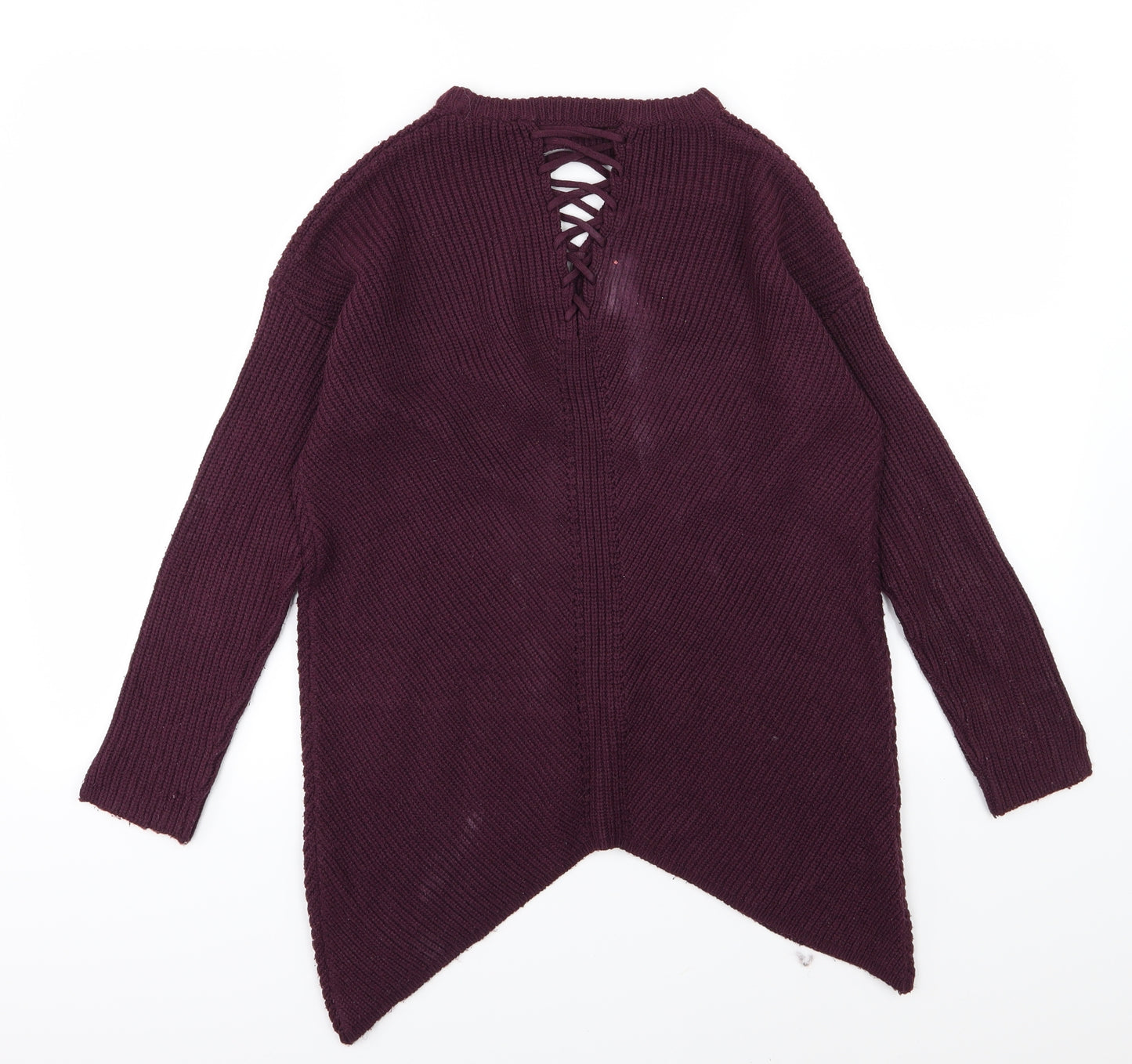 Select Womens Purple  Knit Pullover Jumper Size 8  - Burgundy