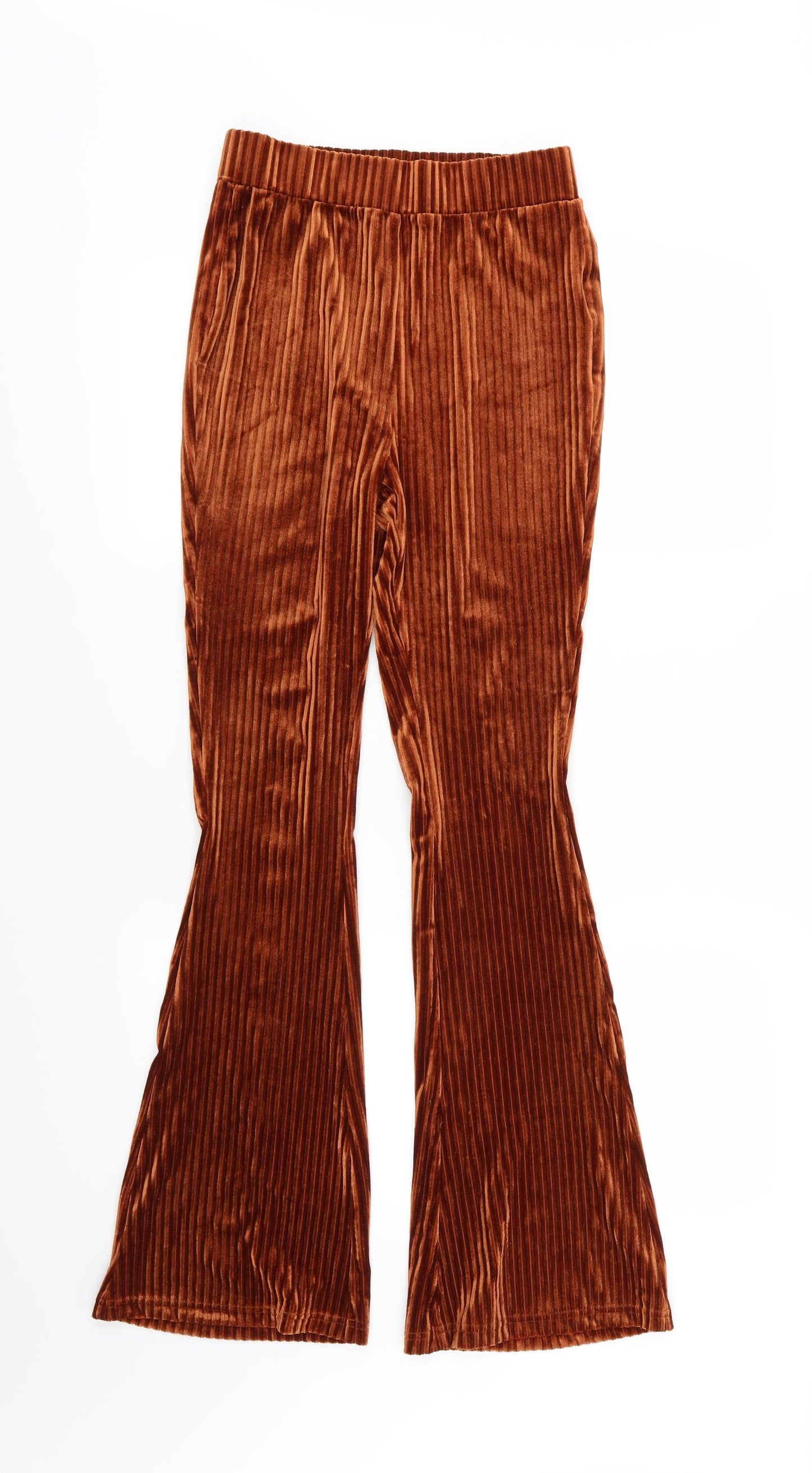 SheIn Womens Orange  Corduroy Trousers  Size S L30 in