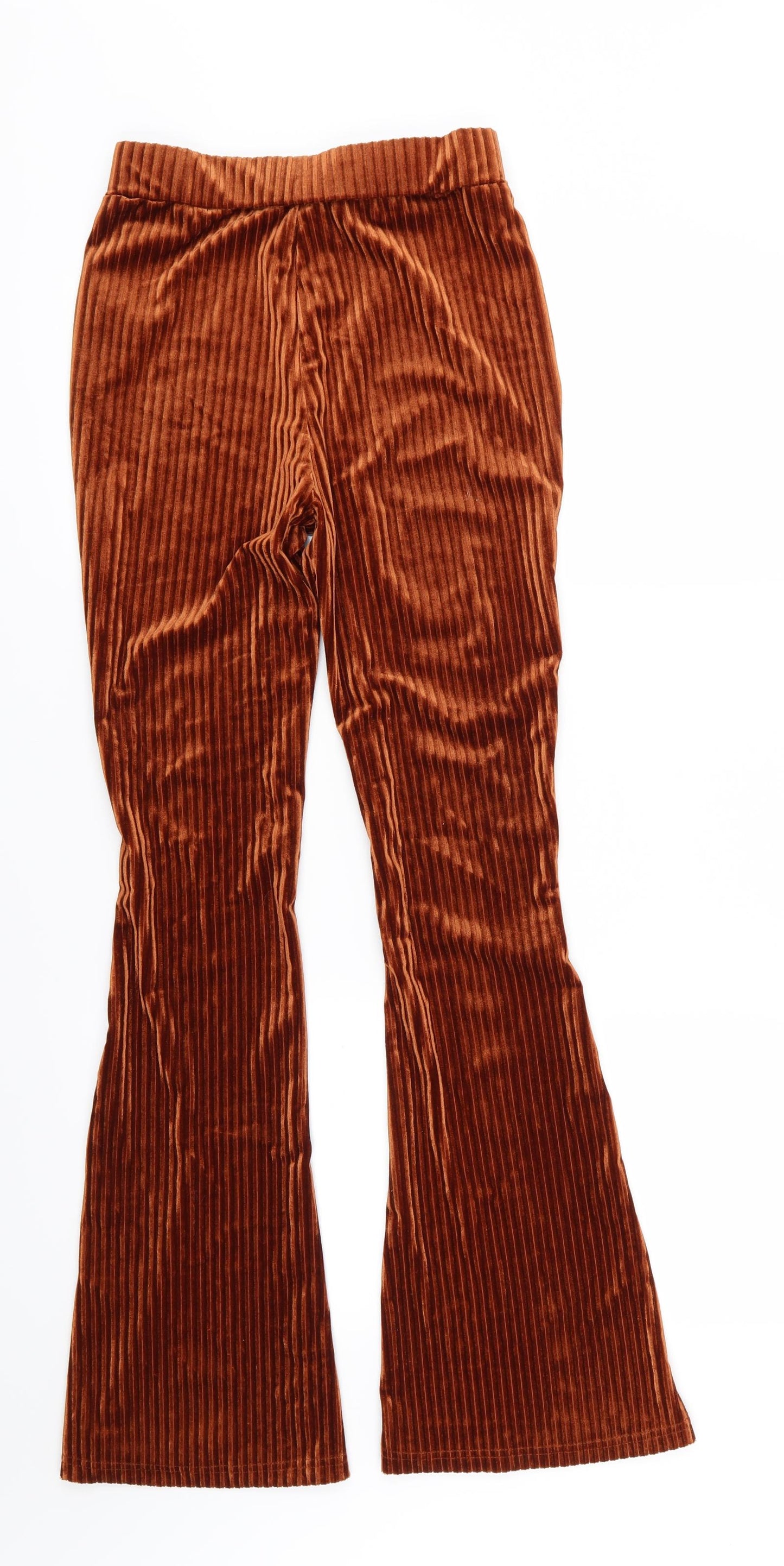SheIn Womens Orange  Corduroy Trousers  Size S L30 in