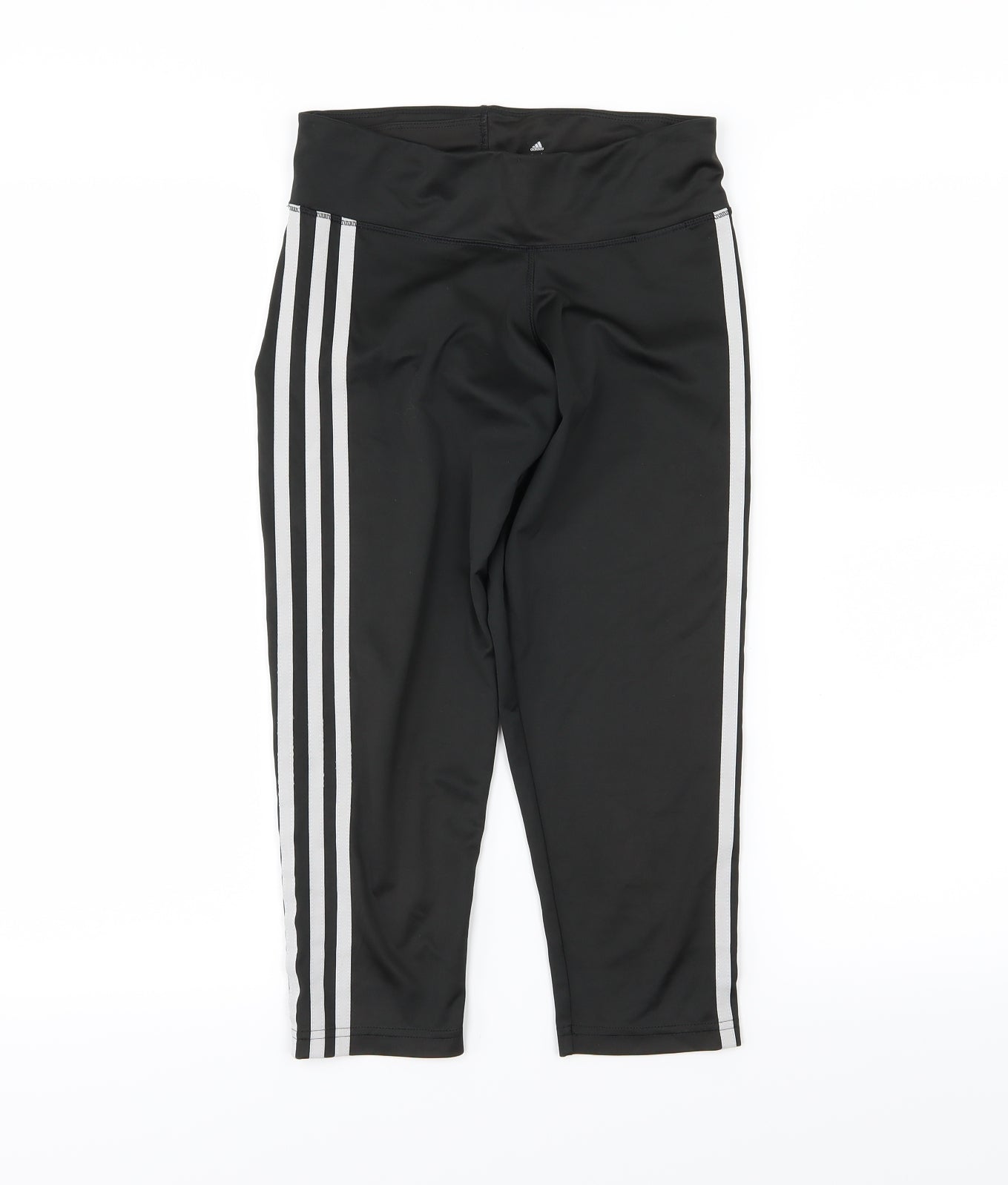 adidas Womens Black Striped  Compression Shorts Size XS
