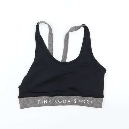 Pink Soda Womens Black   Cropped Tank Size 10