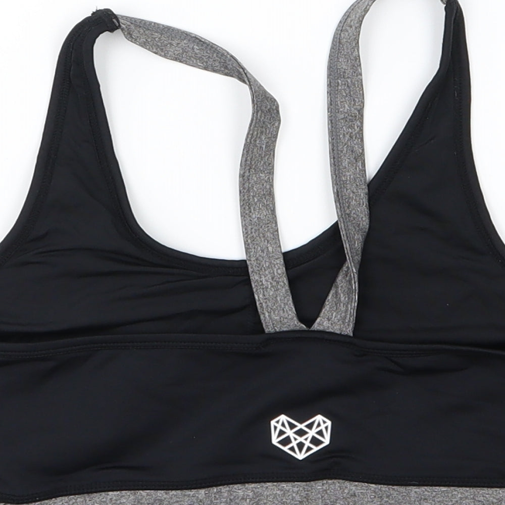 Pink Soda Womens Black   Cropped Tank Size 10