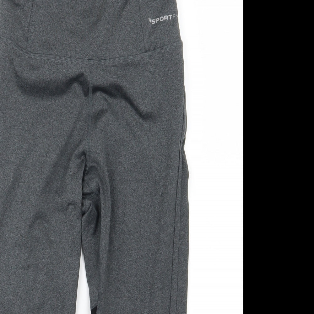 SportFX Womens Grey   Compression Shorts Size 8