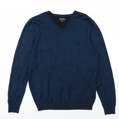 Armand Thiery Mens Blue  Knit Pullover Jumper Size L