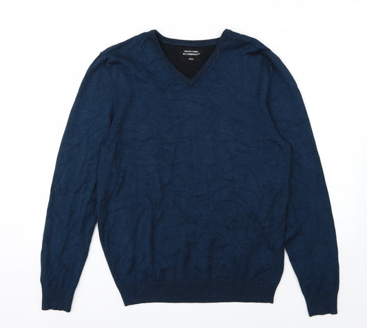 Front view of Armand Thiery men’s blue knit jumper, size L