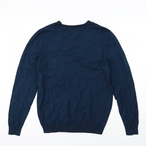 Armand Thiery Mens Blue  Knit Pullover Jumper Size L