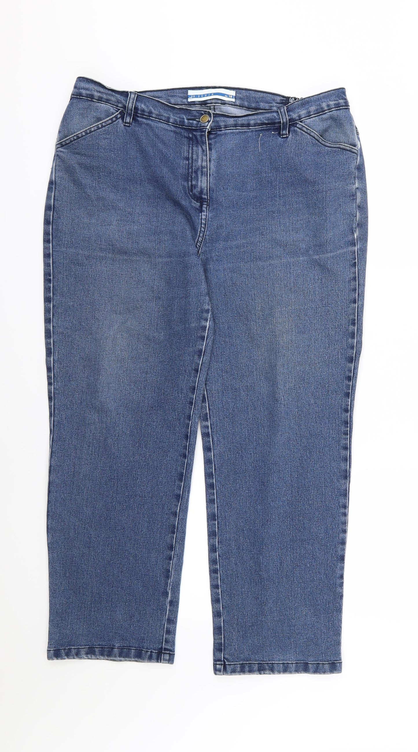 Bonmarché Womens Blue  Denim Cropped Jeans Size 16 L26 in