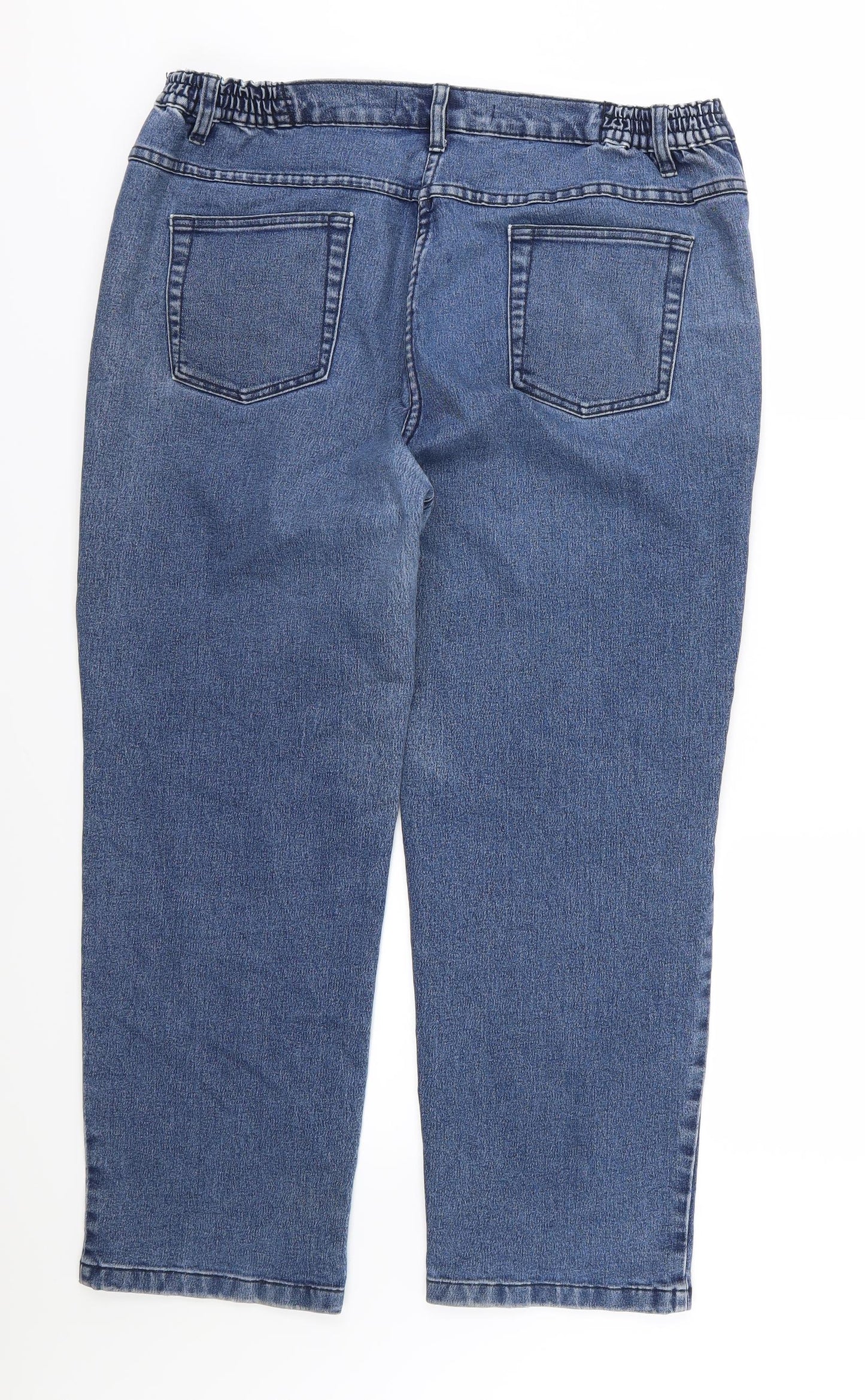 Bonmarché Womens Blue  Denim Cropped Jeans Size 16 L26 in