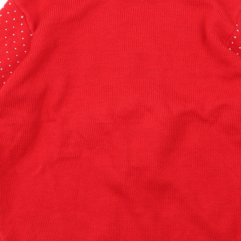 Papaya Womens Red  Knit Pullover Jumper Size M  - Chirstmas