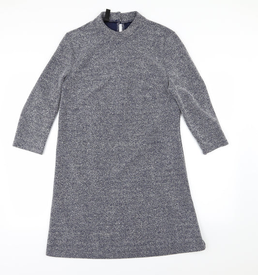 Front view of Edition women’s blue knit jumper dress, size M