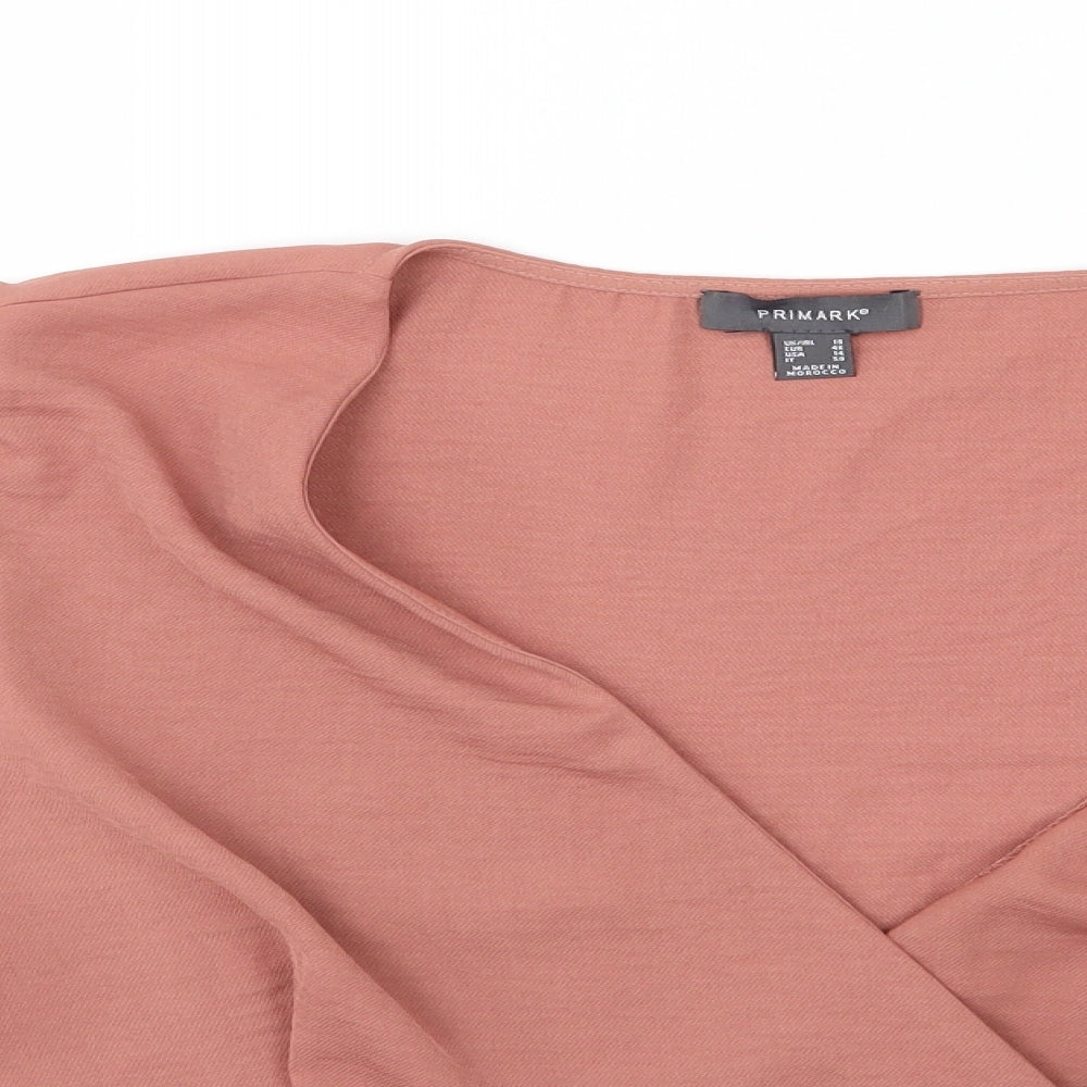 Primark Womens Pink   Wrap Blouse Size 18