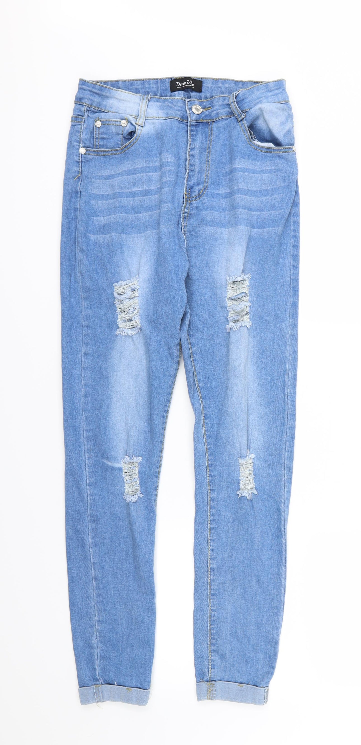 Denim Wise Womens Blue  Denim Skinny Jeans Size 14 L27 in