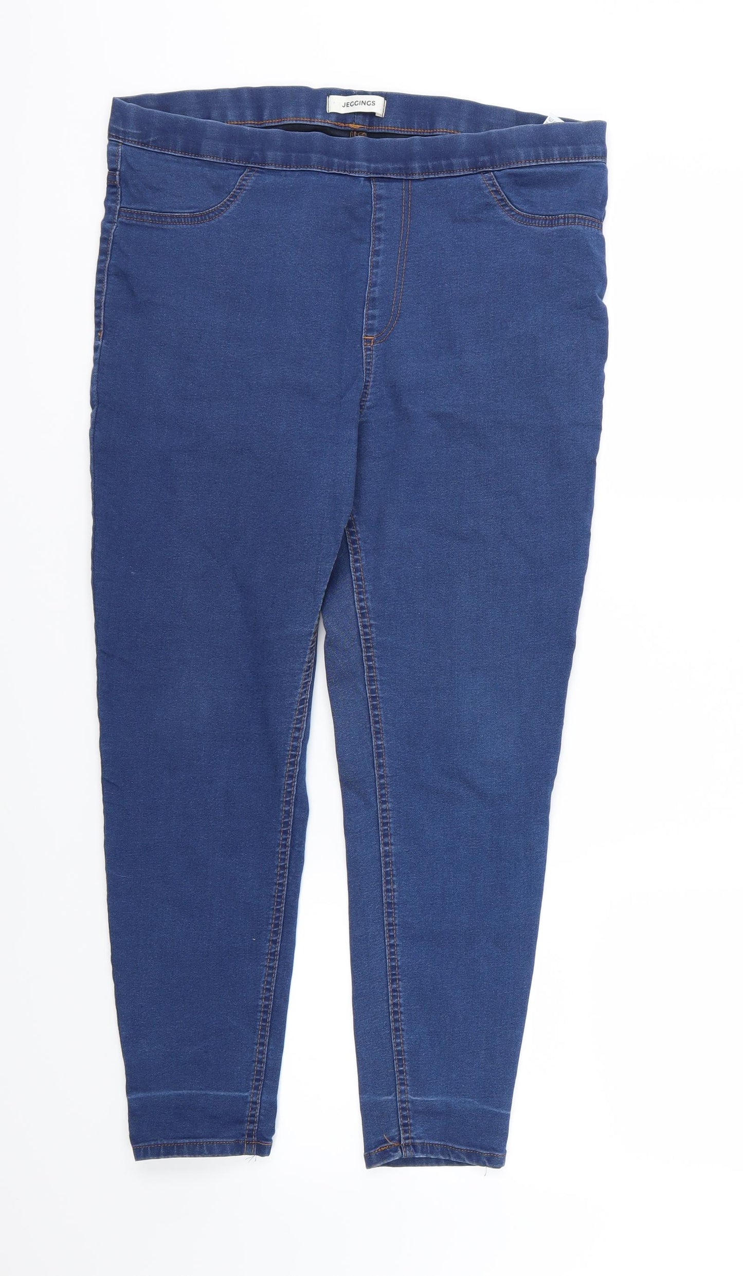 Marks and Spencer Womens Blue  Denim Jegging Jeans Size 16 L25 in - short Leg