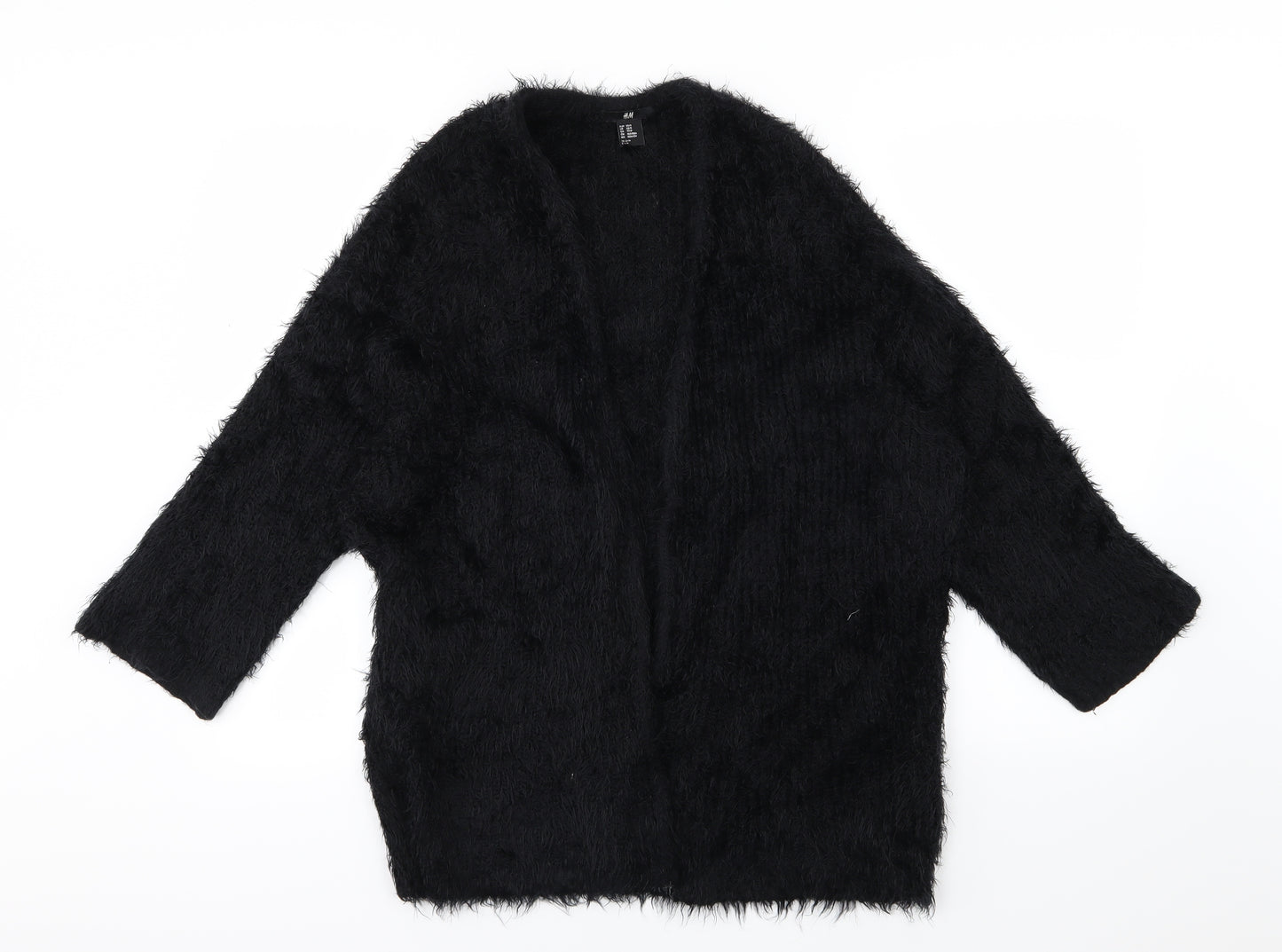 H&M Womens Black  Knit Cardigan Jumper Size XS