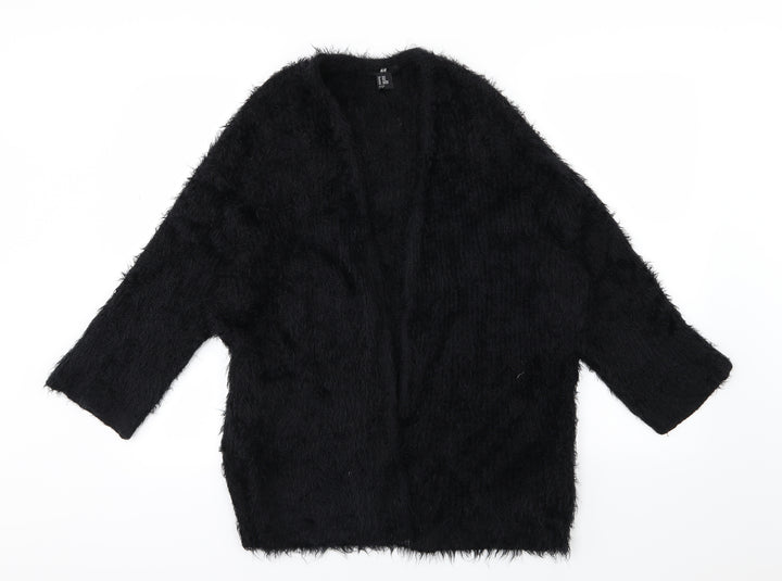 H&M Womens Black  Knit Cardigan Jumper Size XS