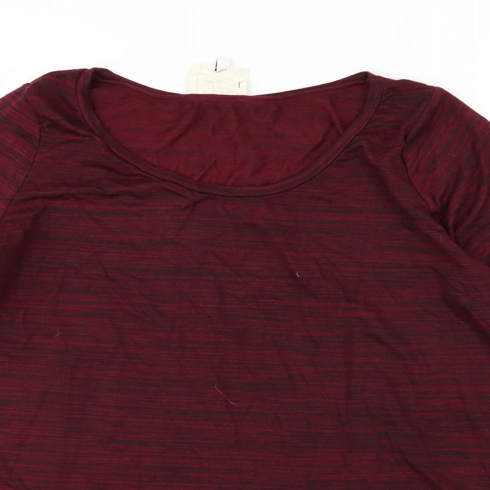 New Look Womens Red   Basic T-Shirt Size 18  - Burgundy