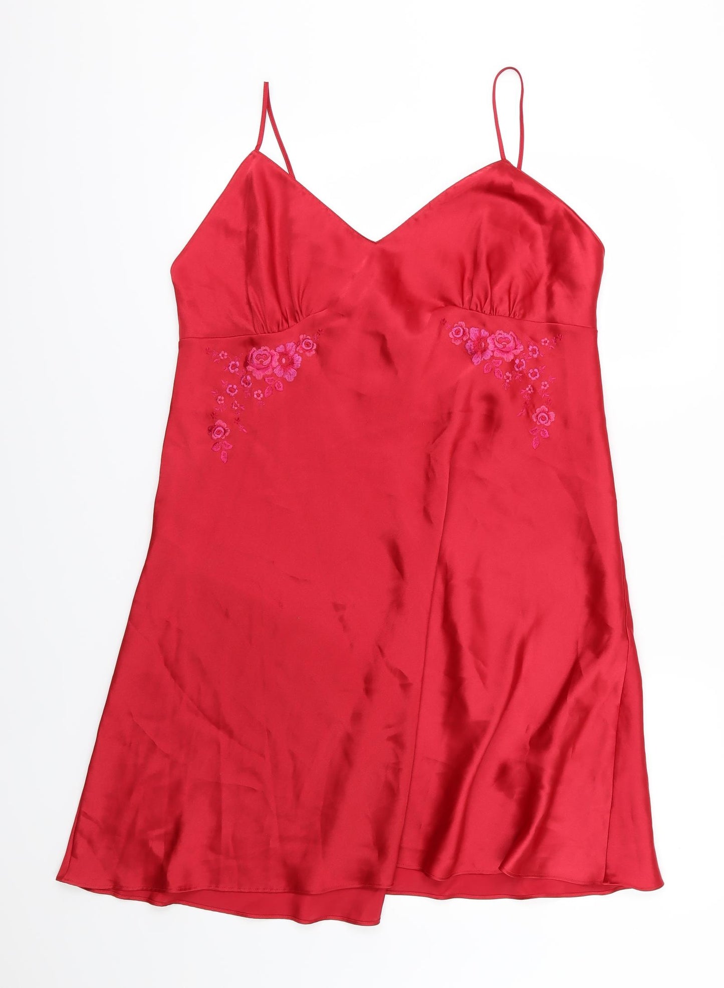 Marks and Spencer Womens Red Floral  Babydoll Dress Size 20