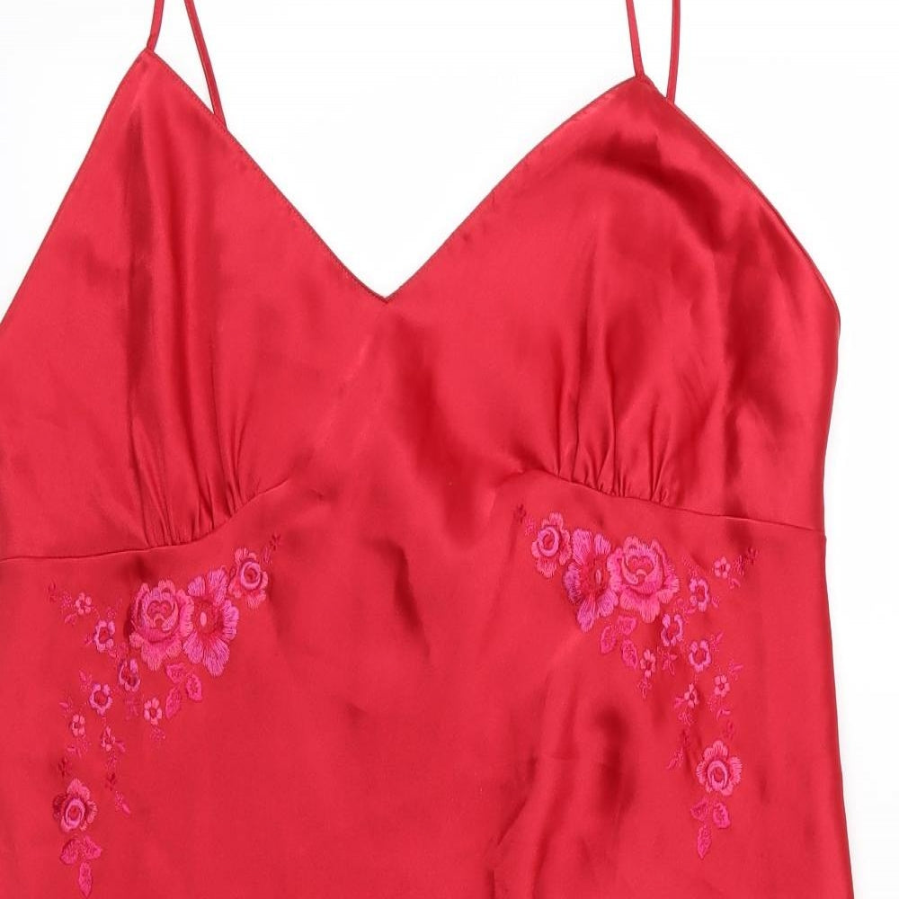 Marks and Spencer Womens Red Floral  Babydoll Dress Size 20