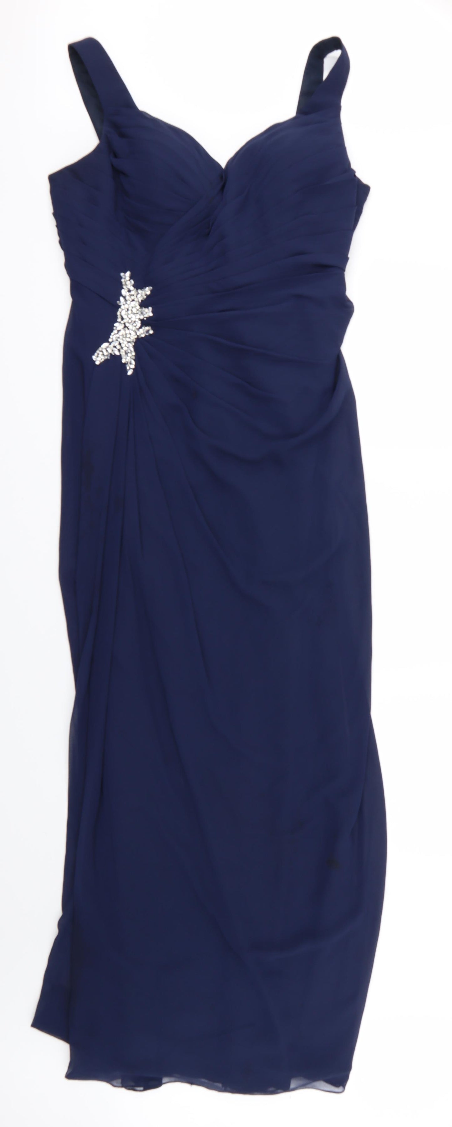 Elite Bridal Womens Blue  Chiffon Ball Gown  Size 20
