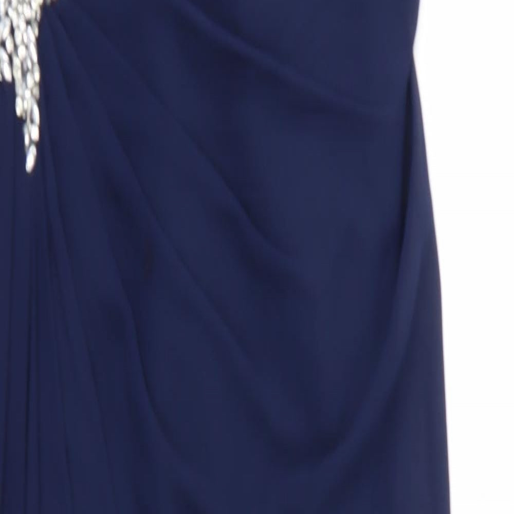 Elite Bridal Womens Blue  Chiffon Ball Gown  Size 20
