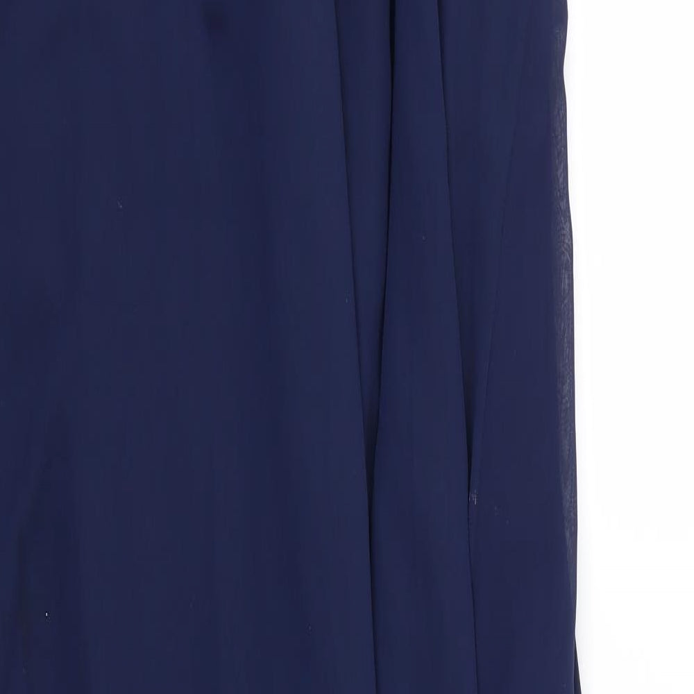 Elite Bridal Womens Blue  Chiffon Ball Gown  Size 20