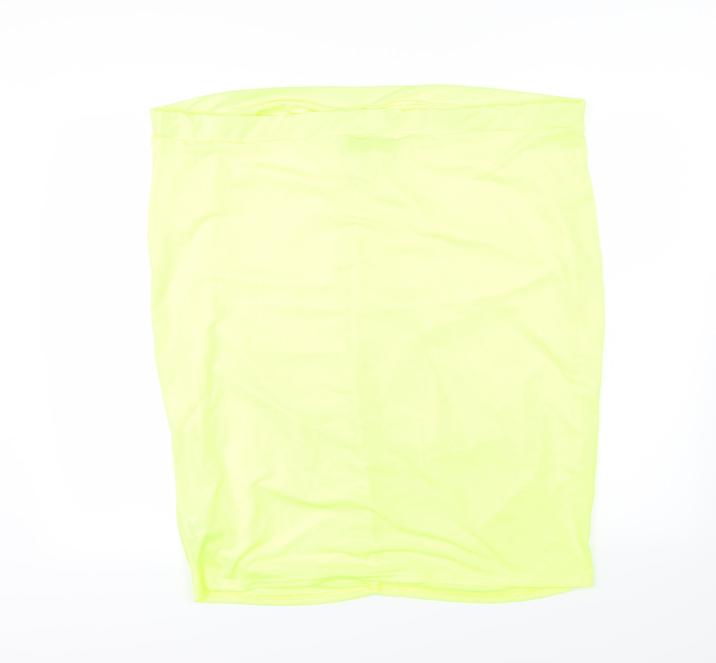 Boohoo Womens Yellow   Straight & Pencil Skirt Size 26  - Neon