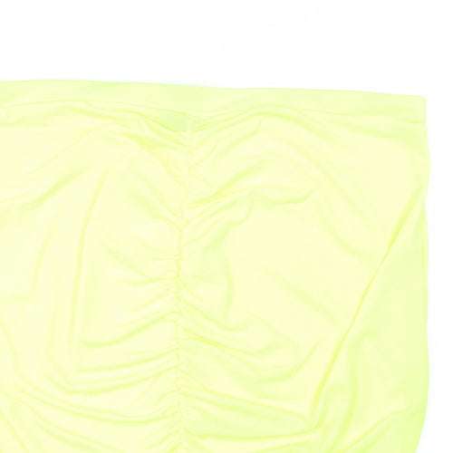 Boohoo Womens Yellow   Straight & Pencil Skirt Size 26  - Neon