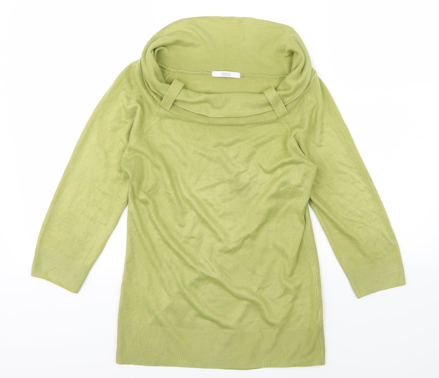Marks and Spencer Womens Green  Knit Pullover Jumper Size 10