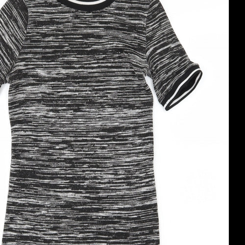H&M Womens Grey  Knit T-Shirt Dress  Size 12