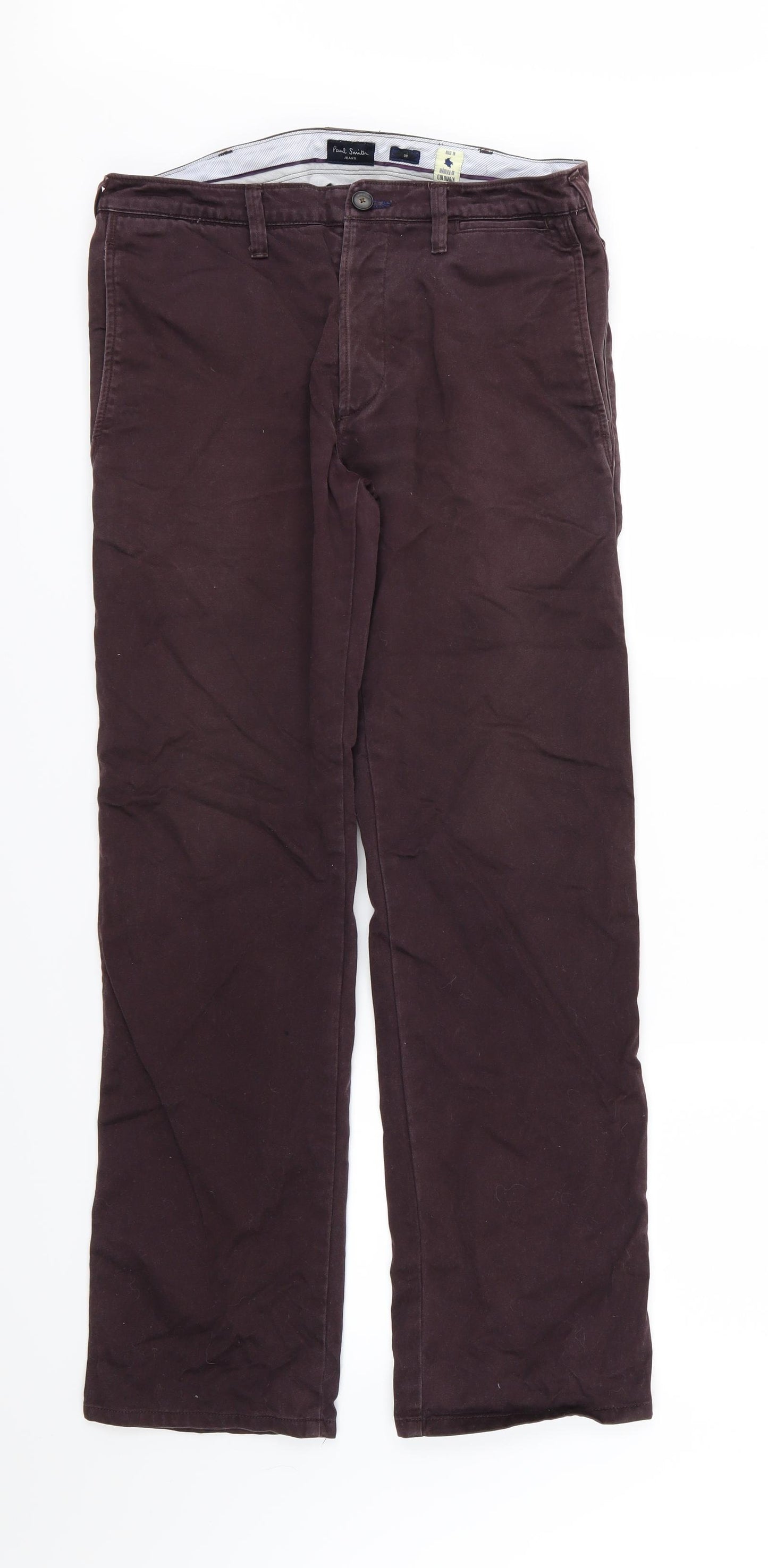 Paul Smith Mens Red  Denim Straight Jeans Size 30 L31 in