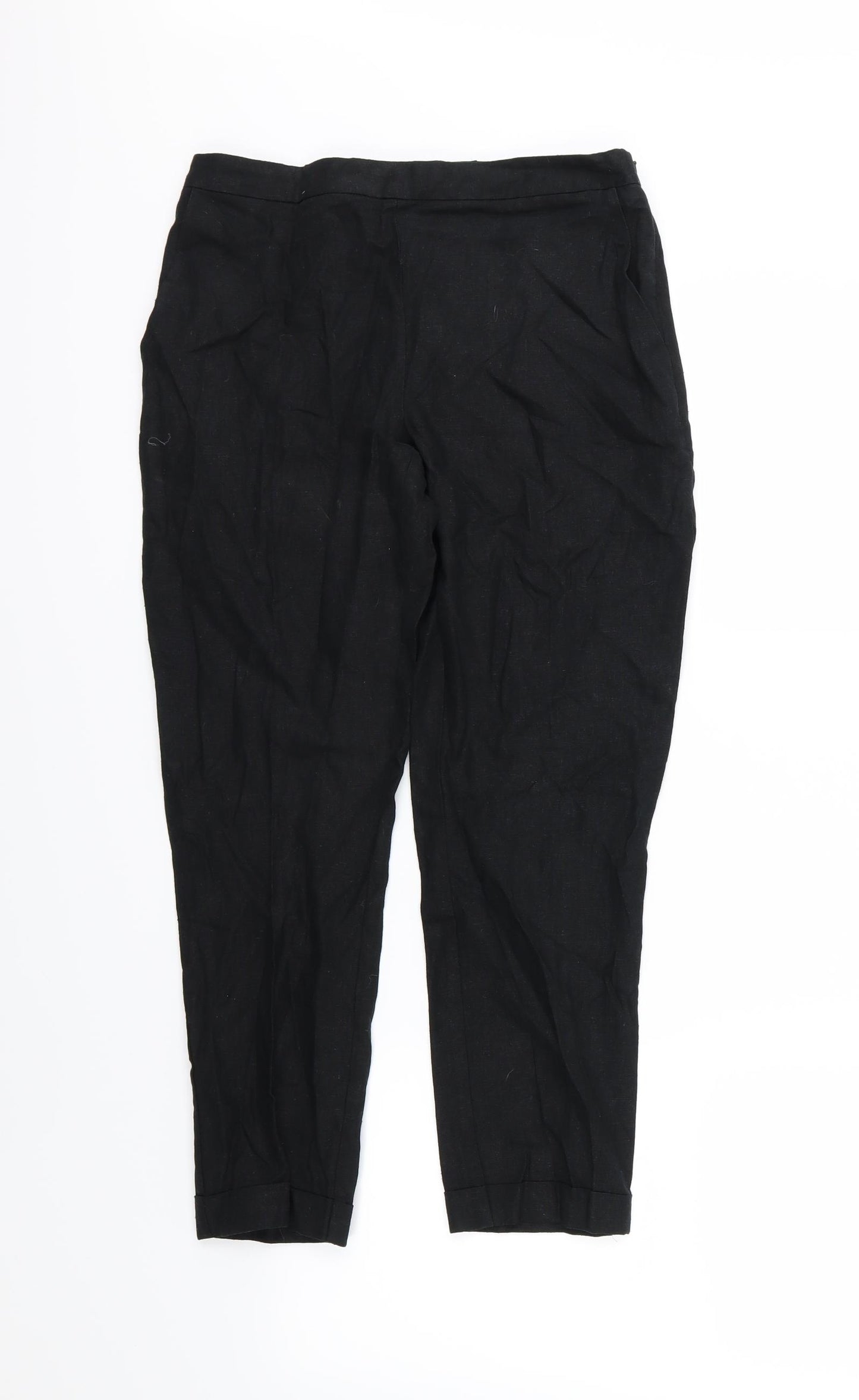 ASOS Womens Black   Cropped Trousers Size 10 L24 in